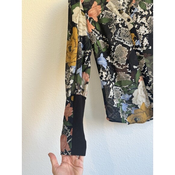 Cabi Women's Snake Charmer Blouse Floral Colorful Button Down Long Sleeve Small - Picture 2 of 8